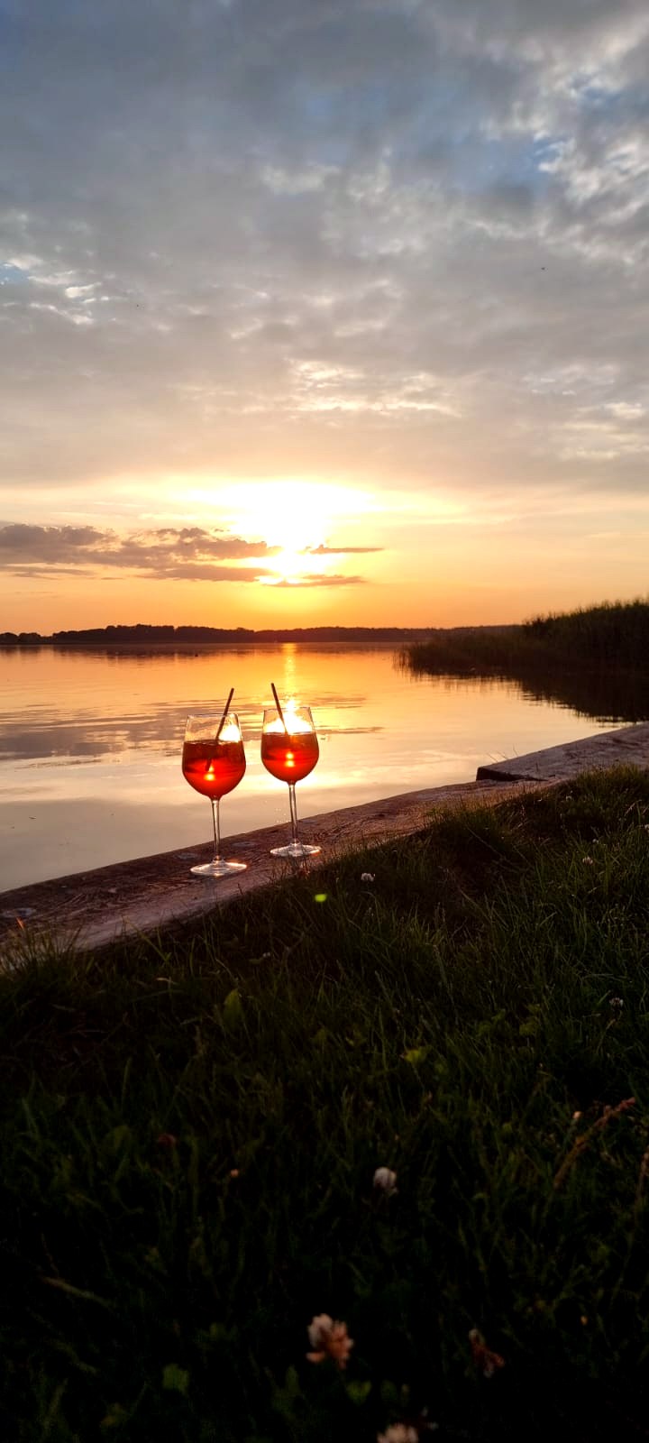 Sonnenuntergang am Achterwasser bei Ückeritz auf Usedom